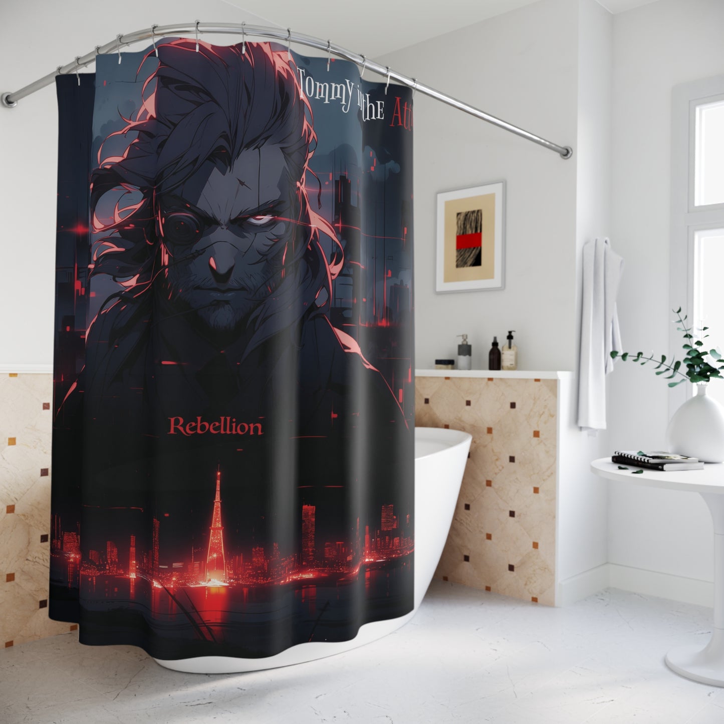 EV face Shower Curtains